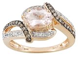 10KT RG 1.15CT MORGANITE WITH .32CTW DIAMOND RING