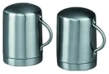 4 Studio Steel Brushed Steel Stovetop Salt & Pepper Set
