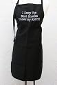 Black "I Keep the Best Snacks Under My Apron" Embroidered Apron