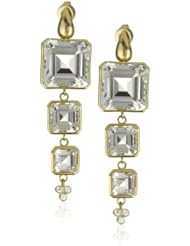 Ray Griffiths 18k Yellow Gold 14mm Earrings on Post with 7mm and Triple Diamond Drop Earrings