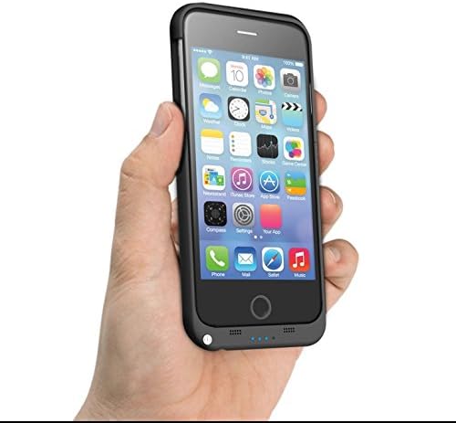 iPhone 6 Battery Case, Optionz Ultra-Slim Protective Extended iPhone 6 Battery Case (4.7 Inches) 3200mAh External Protective iPhone 6 Charger Case / iPhone 6 Charging Case Extended Backup Battery Pack Cover Case with Removable / Rechargeable Power Cover Fit with Any Version of Apple iPhone 6 4.7" (Black)