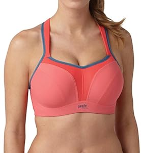 Panache Women's Wired Sports Bra, Coral/Grey, 32D