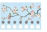 Produkt-Bild: Cedon Ordnerr&uuml;cken-Set - Kirschbl&uuml;ten, 7-teilig