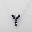 Necklace With 2.52ctw Genuine Sapphires in 925 Sterling silver Length 16in
