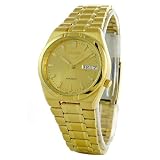 Seiko 5 Mens Automatic All Gold-tone Watch with a Gold Dial. Model: SNK048 by Seiko