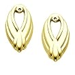 14K Yellow Gold Earring Jackets