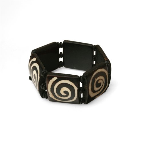 Bone Beads Bracelet-Swirl Good to the Bone Bracelet [Swirl] -Fair Trade Gifts