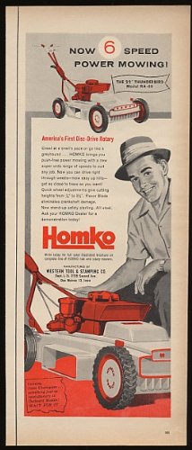 1959 Homko Rotary Lawn Mower Print Ad (9046)