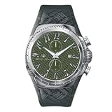 Surfari Chillin, Olive Dial, Steel Case, Black Leather Strap