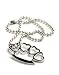 Switchblade Stiletto BRASS KNUCKLES HEART NECKLACE
