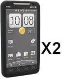 2 X Black Soft Gel Silicone Case Cover for SPRINT HTC EVO 4G