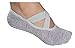 Lupo Women's Essential No Slip Crossover Yoga Pilates Barre Socks, Large Gray