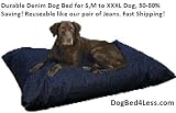Quantity=2 (M-L) 36X30 Durable Tough Jean Denim Dog Bed Zipper Cover