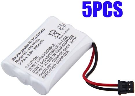 5 Pack Uniden Cordless Phone Compatible NiMh Battery 800mAh Replacement for the Uniden BT-446 Compatible for TCX800 TCX860 TCX905 TRU446 TRU446-2 TRU4462 TRU448 TRU448-2 TRU4482 TRU4485 TRU4485-2 TRU44852 TRU5860 TRU5860-2 TRU58602 TRU5865-2 TRU58652 TRU5885 TRU5885-2 TRU58852 TRU8065 TRU8065-2 TRU80652 TRU8866 TRU8866-2 TRU88662 TRU8880 TRU8880-2 TRU88802 TRU8885 TRU8885-2 TRU88852 TRU8888 TRU9460 TRU9465 TRU9480 TCX-800 TXC-146 TXC-400 TXC-580 TXC-860A UIP1868 UIP1868-8