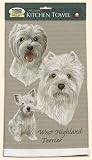 David Kiphuth Dog Breed Kitchen Towel--Westie Terrier Westie