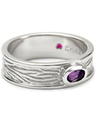 ELLE Jewelry "Ambrosia" Sterling Silver Amethyst Ring, Size 8