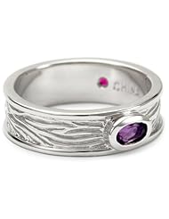 ELLE Jewelry "Ambrosia" Sterling Silver Amethyst Ring, Size 7