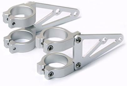 Motorcycle Headlight Brackets Brushed Aluminum with 32-33mm Diameter Fork Clamps
