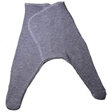 Heather Gray Cotton Knit Footed Pants (Newborn 0-3 Months to 12 Pounds)