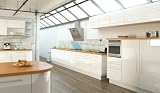 Zurfiz Kitchen Ultra Gloss White Range Cooker Hood Size 1000mm Wide by 290mm High with Matching Edge