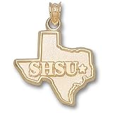 Sam Houston State Texas Map W/Shsu Pendant (10kt)