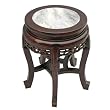 Antique Style End/Accent Table Marble Top Intricate Hand-carved Trim