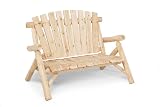 Jack Post North Woods Log Bench, Natural Finish