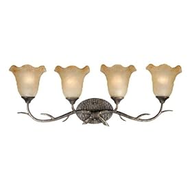Monterey - 4 Light Rustic Bathroom Lighting Vanity Fixture - Autumn Patina Bronze - Umber... by Vaxcel Lighting