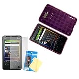 Purple Diamond Flex-Gel Case / Skin / Cover & LCD Screen Guard / Protector  ....
