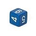Chessex Opaque 16mm Dice, Blue with white d6 with numbers