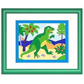 Dinosaurland T-Rex Framed Print by Olive Kids