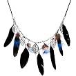 Native Nature Feather and Leaf Dangle Necklace