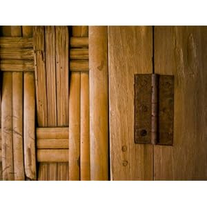 Texture of a Woven Bamboo Door in an Antique Dresser Cabinet Photographic Poster Print by Jason Edwards, 40x30