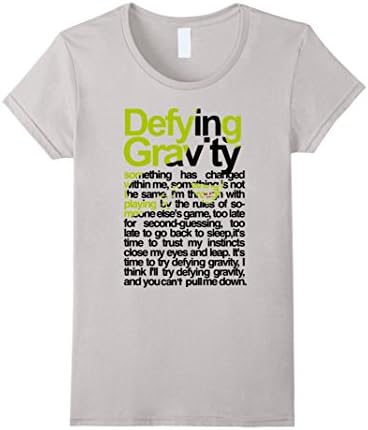 Women's DEFYING GRAVITY SHIRT Small Silver