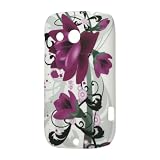 iProtect Premium Cover / Case / H�lle / Schutz f�r HTC Desire C A320e im gummierten Hard Case in der "Lotus Flower Edition" Wei� / Lila / Schwarzvon "iProtect"