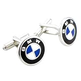 BMW Logo Automotive Car Black and Blue Cufflinks