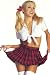 Leg Avenue Women's Sexy School Girls 2 Piece Set, Red, Medium/Large