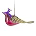 The Elegant Season Hand Blown Glass Colorful Bird Christmas Ornament