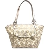 Coach Coated PVC Mini Signature Chelsea Leah Zip Tote Handbag