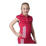 Adidas Girl's Response Court Traditional Polo-RAve Pink/ Whtie