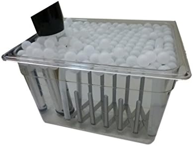 Sous Vide Container, Rack, Floating Ball Lid Cover Kit Bundle (Medium)