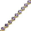 14K Yellow Gold Tanzanite and Diamond Bracelet