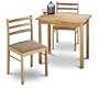Natural Finish Table & 2 Chair Dining Set 3pc