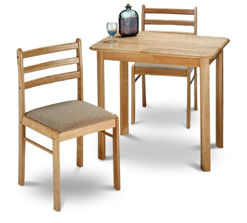 Natural Finish Table & 2 Chair Dining Set