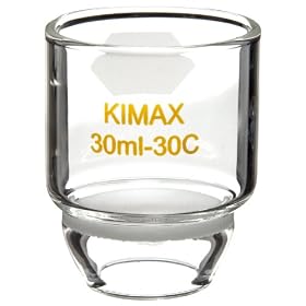 Kimble Kimax, Medium Low Form Gooch Crucible With Kimflow Fritted Disc, 15mL