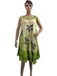 Boho Dress Tie Dye Women's Sleeveless Dress Hippie Dress- Pear Green Boho Clothing