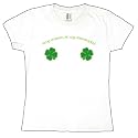 Stop Staring At My Shamrocks Ladies T-Shirt