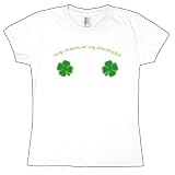 Stop Staring At My Shamrocks Ladies T-Shirt