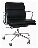 Modern High Quality Black Full Leather Adjustable Office Chair
