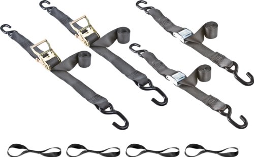 8 Piece Tie Down Kit 2" S-Hook Cam & Ratchet Straps with Soft Loops and Carrying Case On Sale